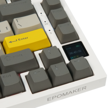 Клавіатура механічна бездротова EPOMAKER AK820 Pro Flying Fish White (AK820-PRO-W-FF)