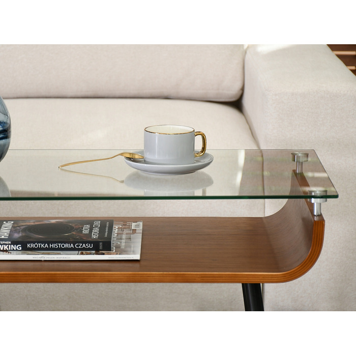 Журнальний стіл Mebel-Partner прямокутний, 88 x 38 x 50,5 см, колір: горіх