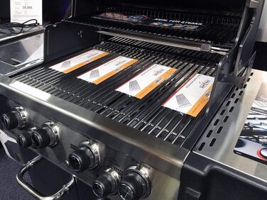 Grillfürst решітка для гриля з нержавіючої сталі для Broil King Baron, легка у догляді, товщина 8 мм, розмір 43,6x15,9 см, змінна решітка для гриля