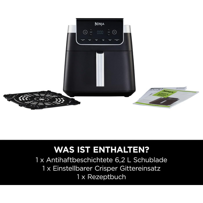 Фритюрниця Ninja Foodi FlexDrawer Dual Zone, 7-в-1, Airfryer, AF500EUCP, чорний & мідний колір