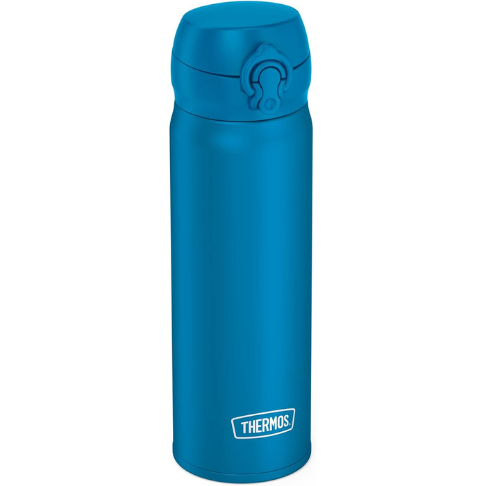 Термос-пляшка Thermos ULTRALIGHT 500 мл з нержавіючої сталі, блакитна, зберігає тепло до 10 годин та холод до 20 годин, герметична, для води, чаю та напоїв