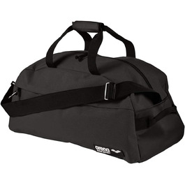 Сумка Arena Team Duffle 25 л для спорту, плавання і подорожей, з відділенням для вологого одягу, знімним плечовим ременем, чорна