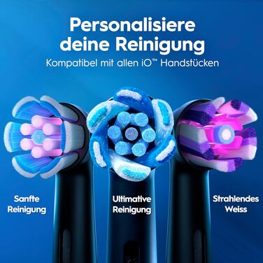 Електрична зубна щітка Oral-B iO Series 3, набір з 2 шт (Чорний та Рожевий), 2 додаткові насадки та футляр