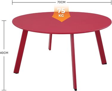 Стіл Grand Patio Bossa Nova Rot для балкона, вітальні та офісу, металевий, легкий монтаж, кавовий столик для вулиці та приміщень