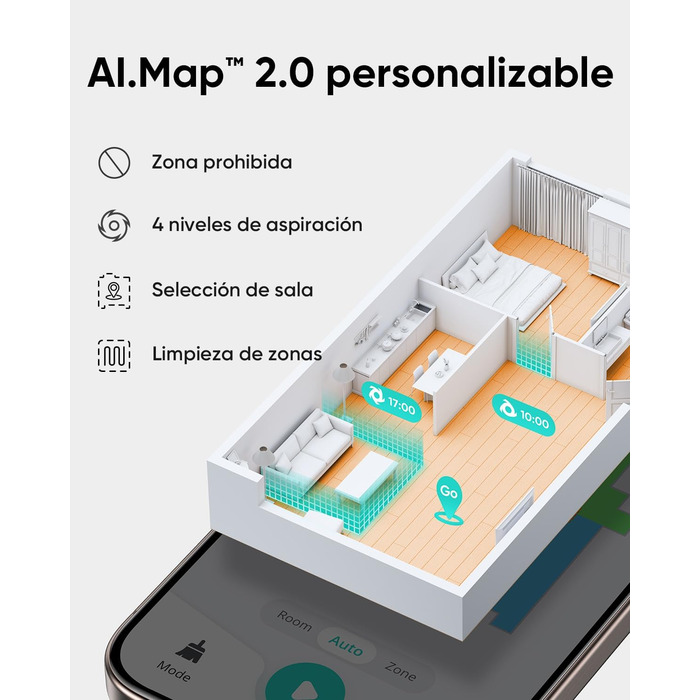 Робот-пилосос eufy L60 з базою самостійного очищення, потужність 5000Pa, захист від намотування волосся, 60 днів роботи без очищення, iPath лазерна навігація (відновлений) (L60 Hybrid SES)