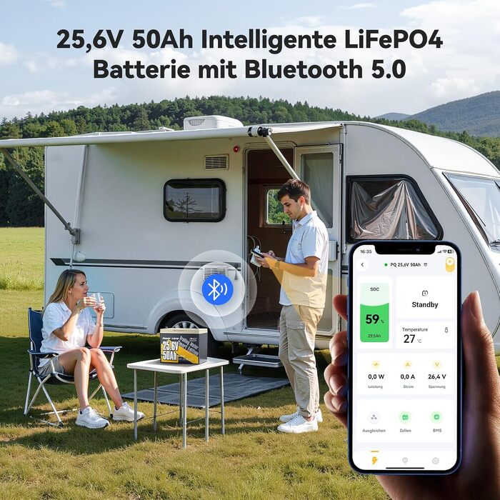 Літієвий акумулятор LiFePO4 Power Queen 12V 100Ah для кемперів та будинків на колесах