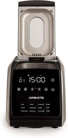 Хлібопічка CREATE Chef Bread, 850 Вт, 12 програм, LCD-дисплей, таймер 15 годин, з аксесуарами