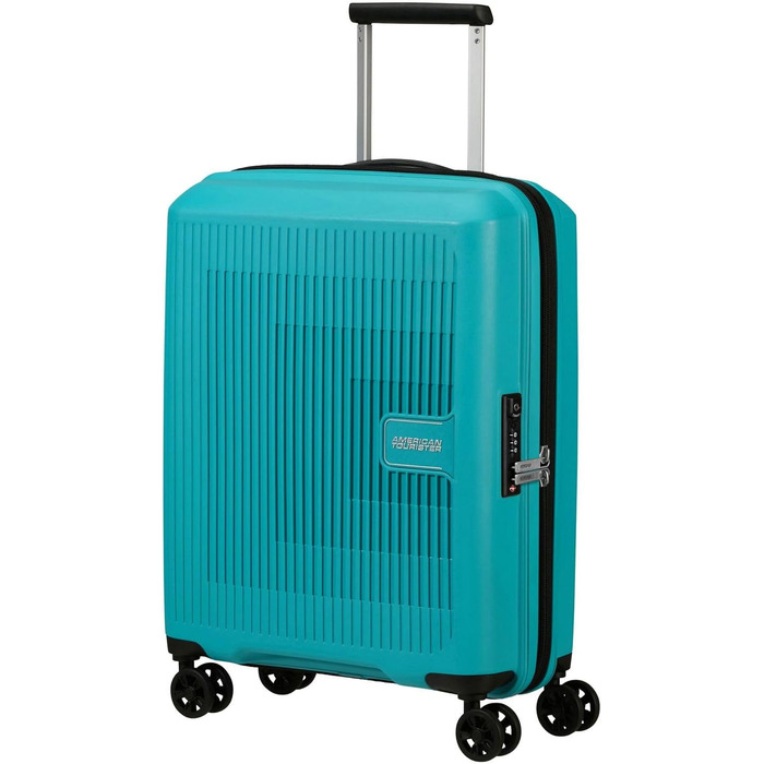 Валіза American Tourister Aerostep на 4 колесах, 55 см, розширювана, бірюзова