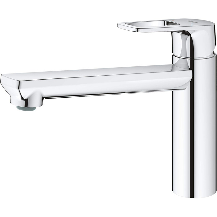 Змішувач кухонний GROHE BauLoop 31367001 високий, поворотний на 360°, з металевим кріпленням, хромований