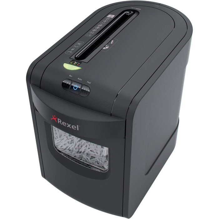 Шредер Rexel REM820 для документів, мікроріз, ручний привід, 23 л, чорний