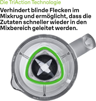 Блендер стаціонарний Braun PowerBlend 1 JB1050WH 600 Вт, 1.5 л, білий - для смузі, подрібнення льоду та приготування пюре