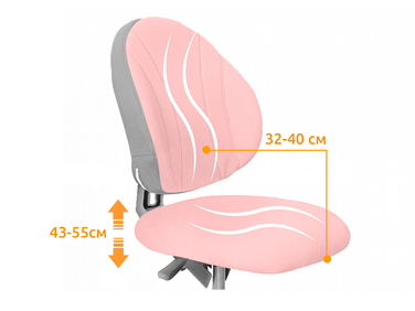 Дитяче крісло Evo-Kids Mio Ergo Pink (арт.Y-507 KP)