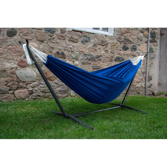 Гамак Vivere Doppel Polyester з каркасом 250 см, блакитний Royal Blue