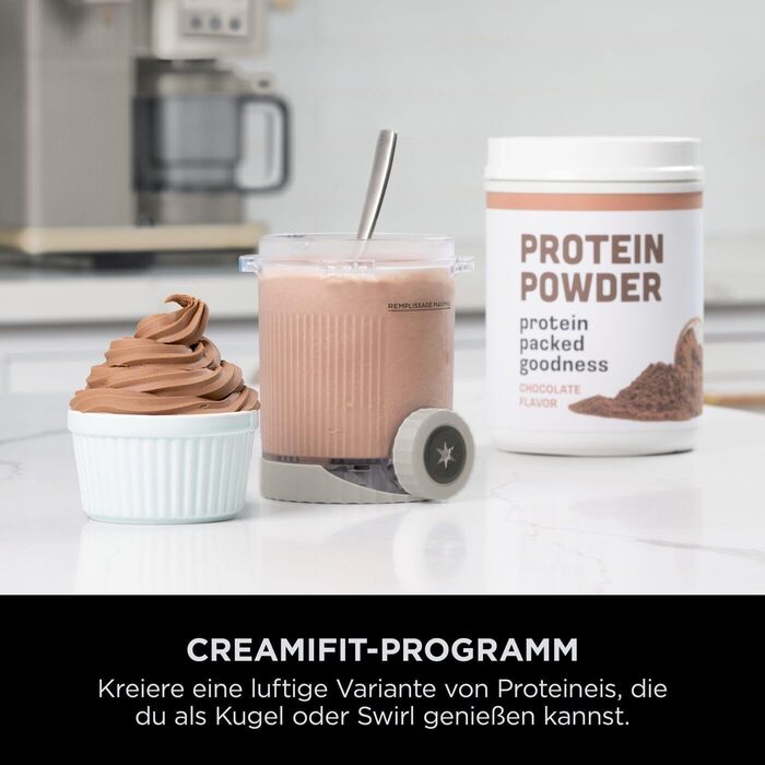 Ninja CREAMi Ice Cream Maker Stone Gold NC701EUSTGD: 13 функцій, 2 контейнери для морозива, сорбету, шейків