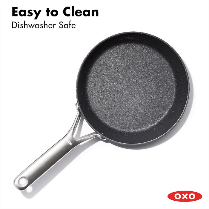 Набір посуду OXO Professionelles 10 предметів, кераміка з антипригарним покриттям, індукція, нержавіюча сталь, чорний (сковорода 20 см)