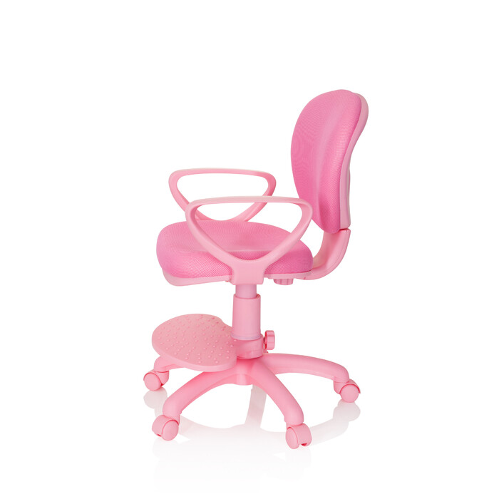 Дитячий стілець / дитячий письмовий стілець KID COLOUR тканина рожевий hjh OFFICE