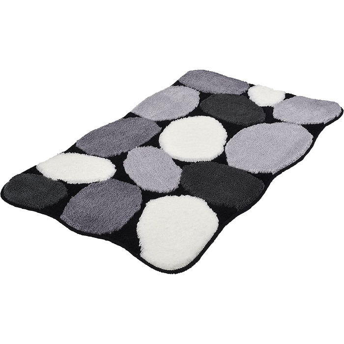 Килимок для ванної Kleine Wolke Stone 60x100 см, чорний