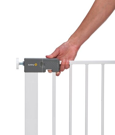 Захисний бар'єр для сходів Safety 1st Quick Close Plus, білий, металевий, розширюваний до 136 см