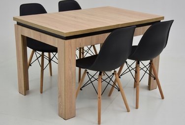 Набір з 4 стільців та столу 80x120 у скандинавському стилі ARTISAN SALON