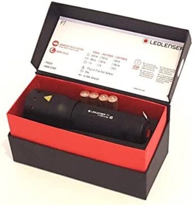 Ліхтарик Ledlenser P7 професійний LED, 450 лм, чорний, компактний, високопродуктивний, 1,5 В, 13x3,7 см