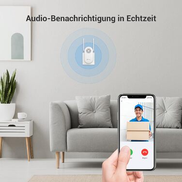 Відеодзвінок EZVIZ CP3 Pro з акумулятором та дзвінком CH1, бездротовий, з камерою, розпізнавання осіб, 2K, кольорова нічна зйомка, двостороння зв'язок, 8GB eMMC, комплект