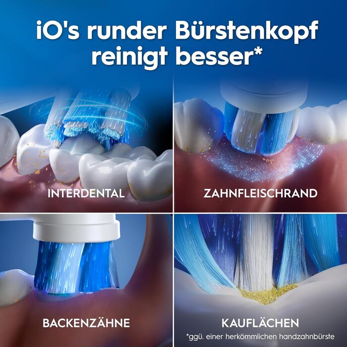Електрична зубна щітка Oral-B iO Series 3, світло-блакитна (Ice Blue), 1 щітка + 3 смінні насадки