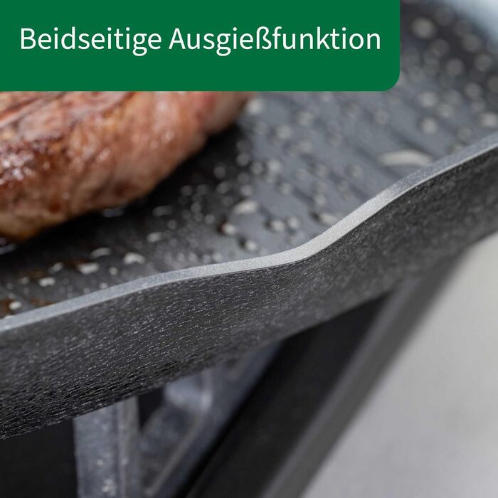 Grill-пательня Chefkoch Fackelmann Hamburg 28 см з антипригарним покриттям, з переробленого алюмінію, для всіх плит, сумісна з духовкою