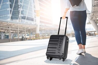 Набір валіз Slazenger 2/3 шт. – жорсткі дорожні валізи ABS з 360° колесами та кодовим замком, чорний колір