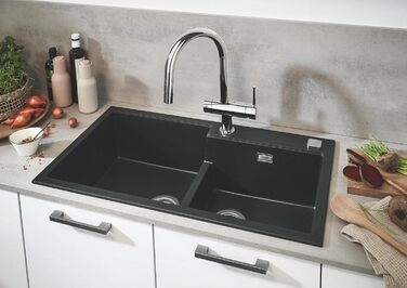 Змішувач кухонний GROHE Minta з висувним душем, 2 режими, поворотний 360°, економія води, хром (32321002)