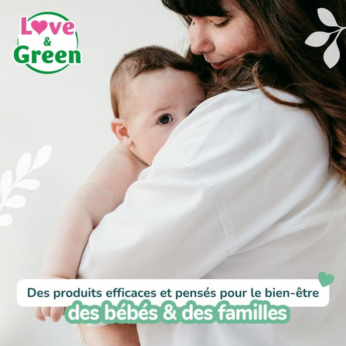 Екологічні підгузки Love & Green Liebe & Grüne, розмір 5, на пояс, запас на 1 місяць