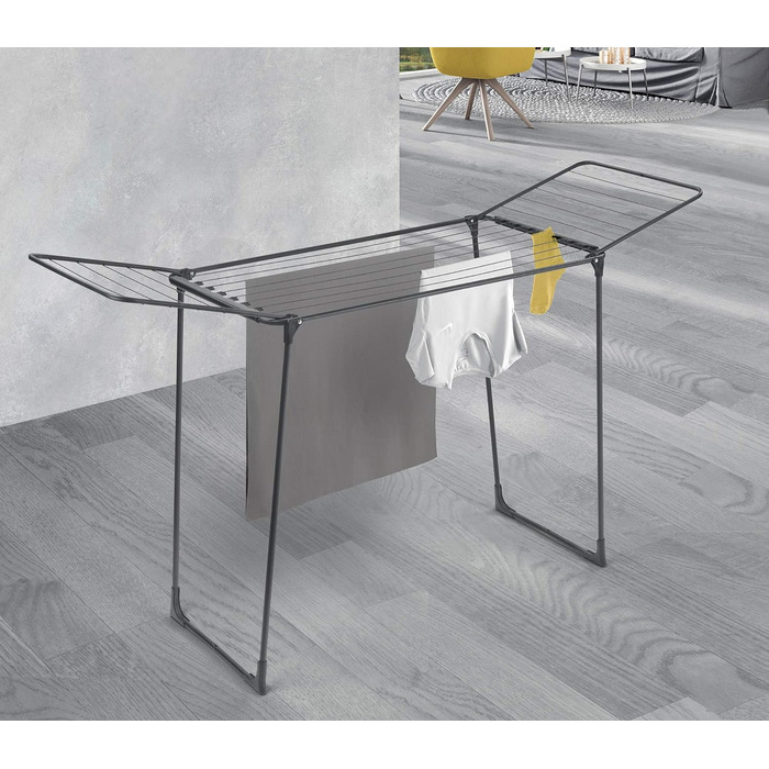 Сушарка для білизни Metaltex Onyx 18 м з підставкою, чорна