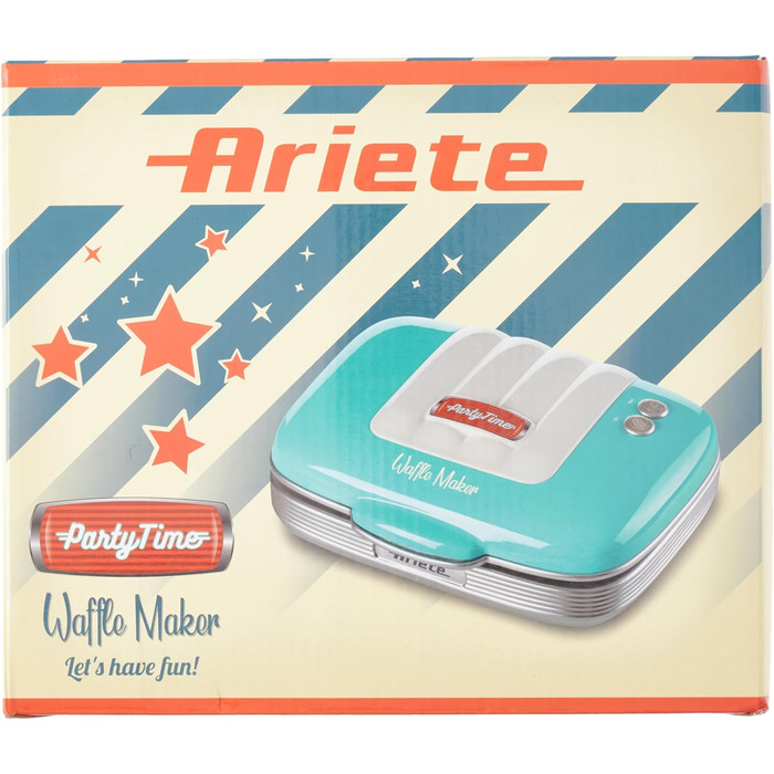 Вафельниця Ariete 1973/01 світло-блакитна, електрична, антипригарне покриття