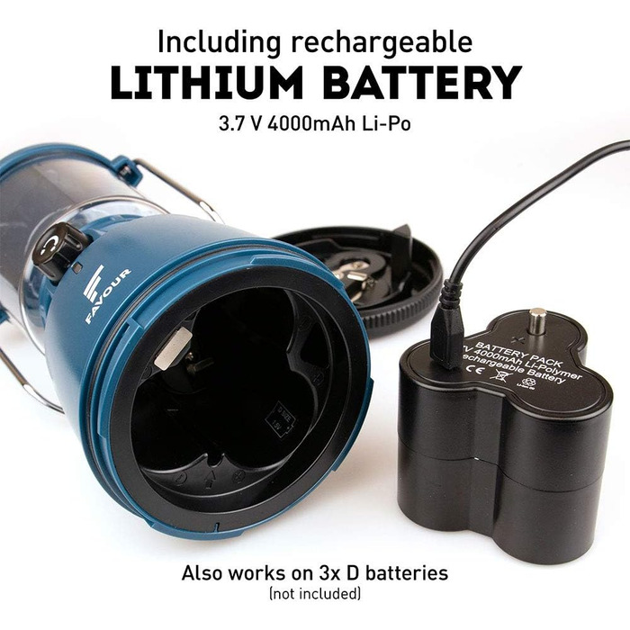 Favour Retro LED ліхтар для кемпінгу, акумуляторний, водонепроникний IP64, з диммером і режимом свічки, синій, ударостійкий, підвісний, знімний абажур, акумулятор у комплекті