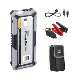 Бустер-стартер GYS Nomad Power Pro 701 літієвий 2000А для авто та мотоциклів 12В, з PowerBank 6Ah, LCD-дисплеєм та LED-ліхтарем