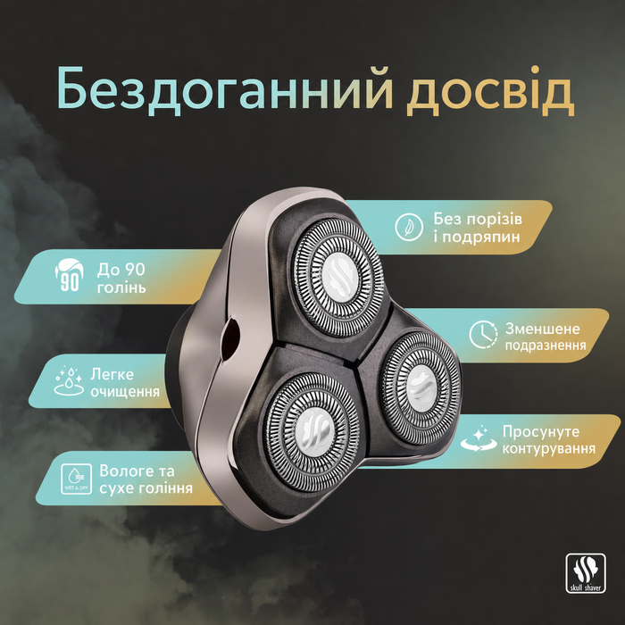 Запасні леза для бритви Skull Shaver Carver PRO (3 шт.) — сумісні з моделями Pitbull, Palm та Butterfly