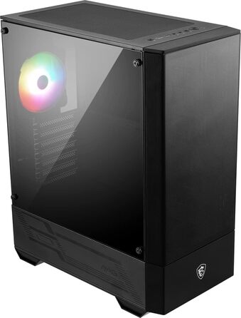 Корпус MSI MAG Forge 110R Mid-Tower ATX, чорний, з RGB підсвічуванням, 2x USB 3.0, 1x 120мм A-RGB вентилятор