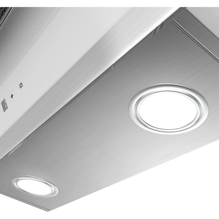 Витяжка кухонна CIARRA ASB6736N 60 см, 650 м³/год, нержавіюча сталь та чорне скло, керування через App та Touch, режим рециркуляції/відведення, вугільний фільтр CBCF003, білий колір