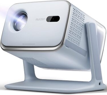 Aurzen Boom Mini 4-в-1 Smart Beamer з Google TV, 4K, проєктор для дому та на вулицю, 20W Dolby Audio, 500 ANSI, автофокус ToF, корекція трапеції, Wi-Fi/Bluetooth, сумісність з телефоном (блакитний)