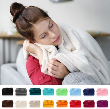 Плед флісовий Heimtexland Super Soft XXL 220x240 см, фланель, теплий, без ворсу, сертифікат OEKO-TEX, темно-петрольний смарагдовий