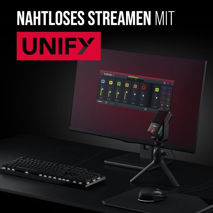 RØDE X XCM-50 Професійний USB конденсаторний мікрофон для стрімерів і геймерів, чорний, з віртуальним мікшером