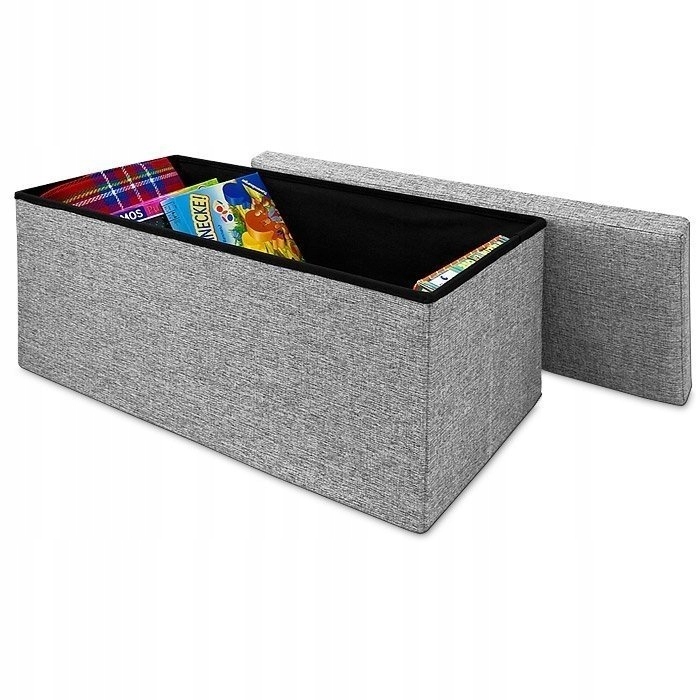 Оббитий пуф Wide Decor, 80x40x40 см, сірий
