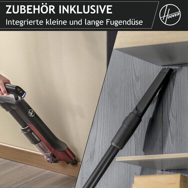 Пилосос Hoover HF201H 011 для твердих підлог, чорний/малиновий, HF2 Home Hard Floor