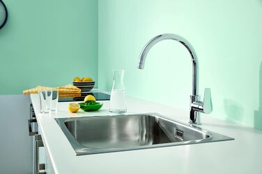 Змішувач кухонний GROHE StartEdge з високим виливом, поворотний на 360°, хромований (30529001)