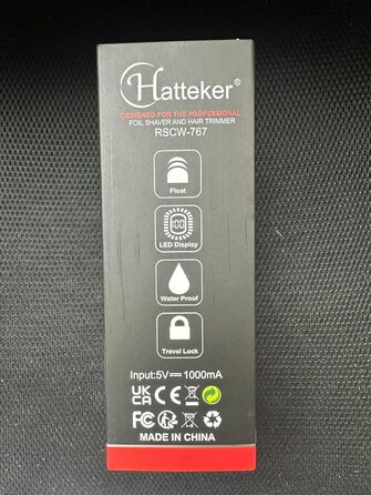 Електробритва Hatteker для чоловіків з 3 гнучкими лезами, тример для бороди, стрижка волосся, водонепроникний, доглядовий набір