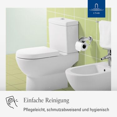 Сидіння для унітазу Villeroy & Boch Subway D-подібне, SoftClose, білий альпійський (Duroplast), 9M55S101