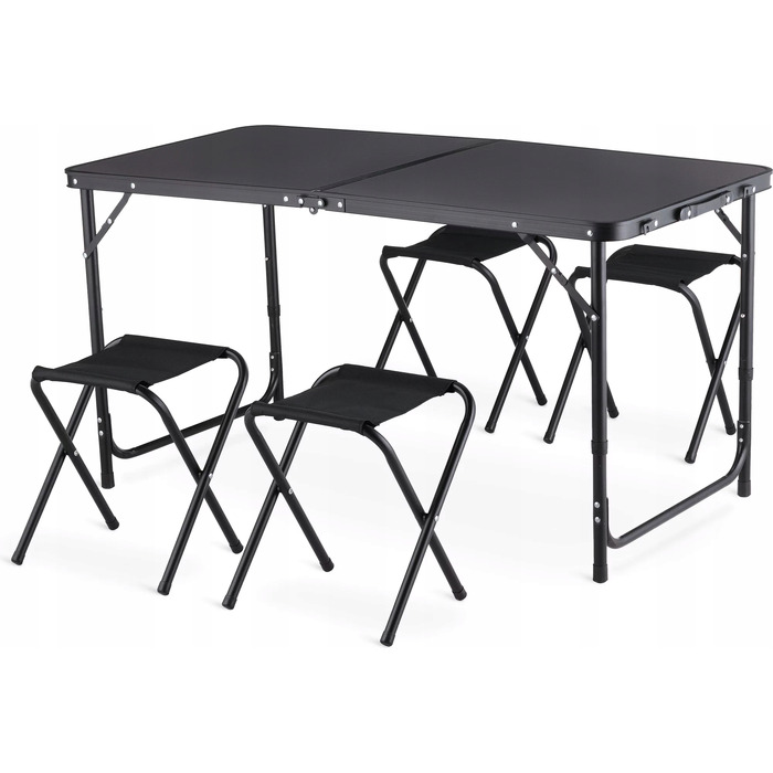Туристичний стіл Outtec, 60 x 120 x 54,5 см, чорний