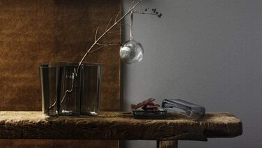 Ваза Iittala Aalto 251 мм сіра, скляна, дизайнерська