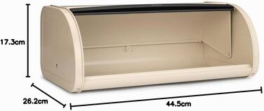 Контейнер для хліба Brabantia Rollbrotkasten з матової сталі, великий, Soft Beige