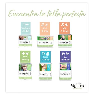 Екологічні підгузки Moltex Pure & Nature, розмір 1 (2-5 кг), 88 шт