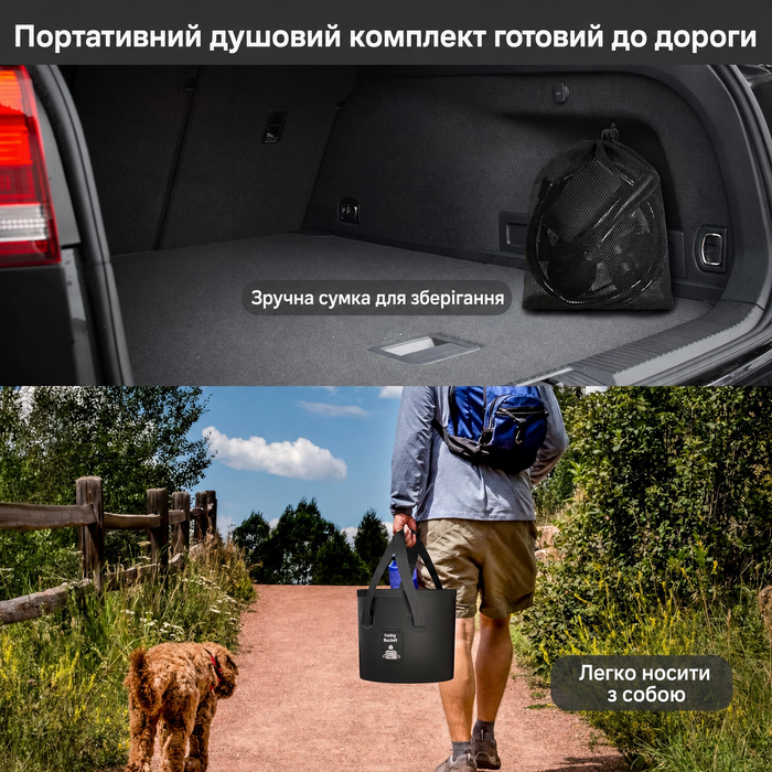 Mytrix 2024 Оновлений портативний душ для кемпінгу, повний комплект